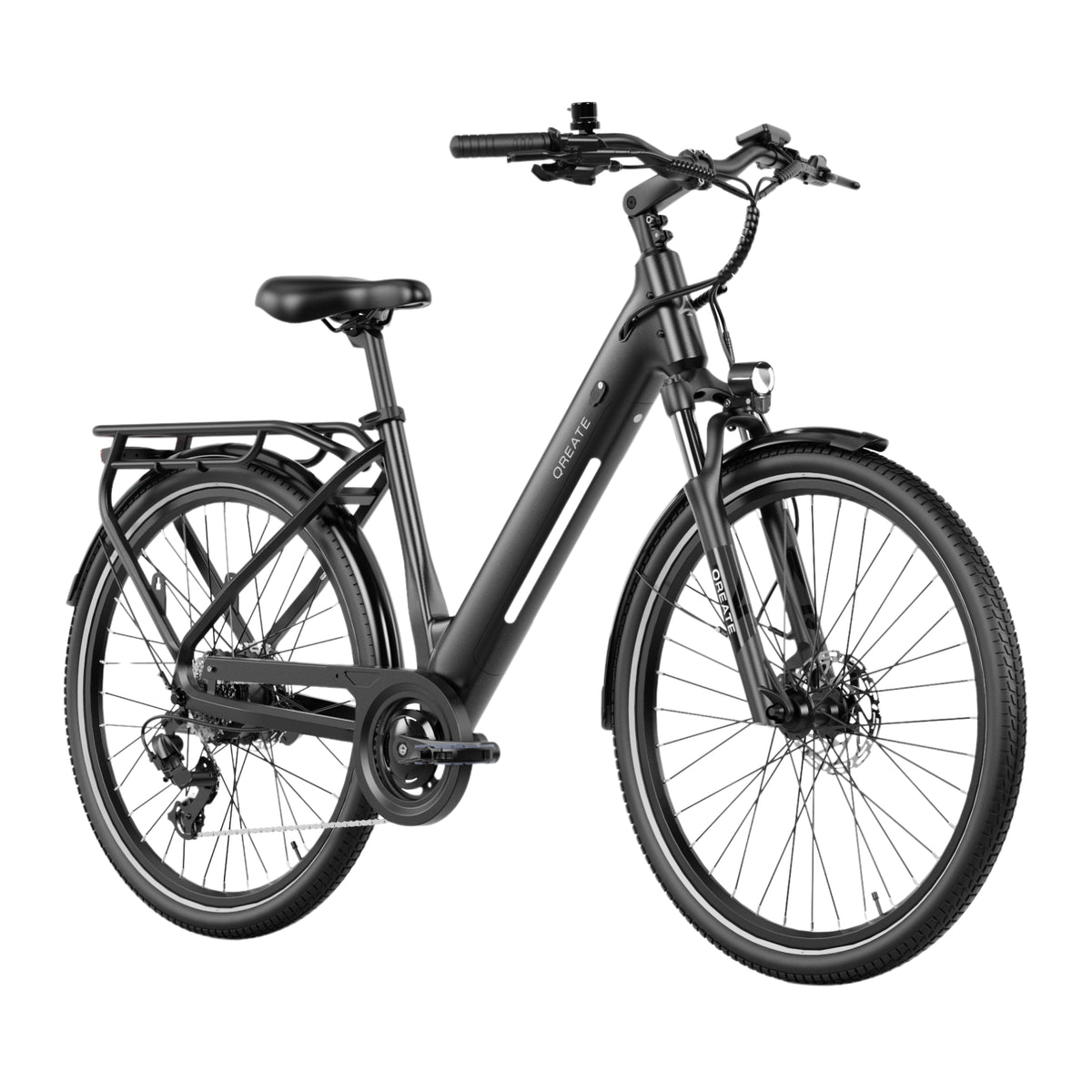 QREATE City Air Jetty Black (zwart) – schuin van voren