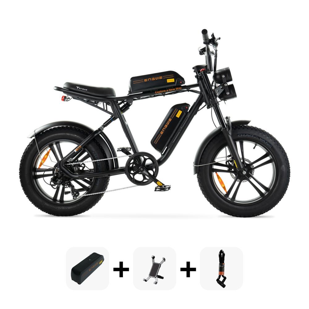 Combi-Deal! | ENGWE M20 - Dubbele Accu - Zwart